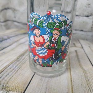 Oktoberfest Rastal Beer Mug Germany Dimpled Stein Glass .4L Man Busty Woman 1992